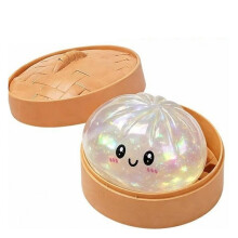 Realistic Steamed Bun Squeeze Toys Colorful Simulation Birthday Gift Stress Relief Bun Steamer Squeeze E