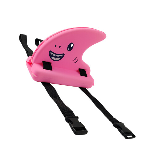 Back Swim Float Fish Fin Back Float Swimming Trainer with Adjustable Belts Pink