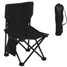 Foldable Chair Light weight Chair Foldable Extended Seat Light Detachable Chairs Black
