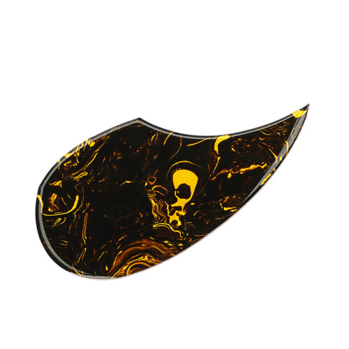 PVC Guitar Pickguard Scratch Plate Guitar Protector Yellow Pattern for Guitar