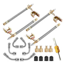 Valve Stem Extenders,4Pcs 7Inch/180mm Stainless Steel Braided Valve Stem Extensions ,45 90 135 Degree Valve Adaptors