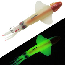 Luminous Octopuses Squids Skirts Fishing Lures Soft Fishing Brown back luminous 215mm
