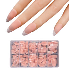 Coffin/Almond Fake Nails Press on Nail French Nails Tips Full Cover Falses HTMC01 frosted