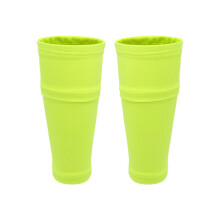 Breathable Calf Sleeves Shin Guard Holder Pair for Soccer Practice Fluorescent green S