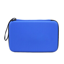 Pingpong Paddle Bag Hard Table Tennis Racket Bag Zipper Handbag Easy to Carry Blue