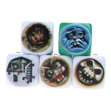 Dices for Party Decorative Role Playing Dices Funny Figure Face Dices Ornament Set 2