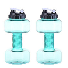 Exercise Dumbbell Dumbbell Shaped Dumbbell Water Bottle, Weight Water Bottle Green