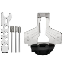 Guide Set for Chain Tooth Care with Plastic Base and Metal Plate Black
