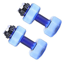 Weight Water Bottle Dumbbell Shaped Water Container with Leak Proof Lid Bottle Blue