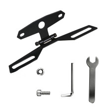 Hinged Motorcycle License Plate Mount Bracket with Joint Arm Layout for Riding large