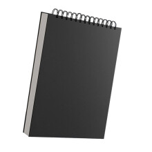 Blank art sketchbook with wire binding for class practice and travel A 4 black card
