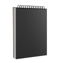 Blank art sketchbook with wire binding for class practice and travel 16K black card