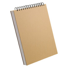 Wire bound sketchbook for artists students and everyday sketching 8K brown
