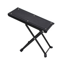 Folding Footrest, 4 Level Adjustable Height Folding Guitar Pedal for Guitar Bass