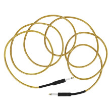 Noiseless Golden Plated Guitar Amplifier Cable Cord 1/4" Straight to Yellow 6 meters