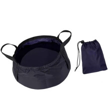 8.5L Waterproof Oxford Foldable Bucket For Hiking Camping And Picnics Storage 8.5L Black