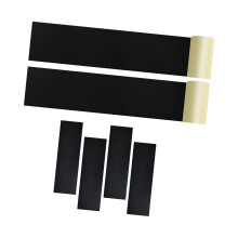 Adhesive Door Scratch Cover Protectors Set, 6 Black Covers for Lower Door Use