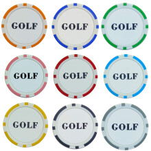 Golf Ball Markers 6 Pack, Round 40mm Golf Marker Chip Set for Course and Putting