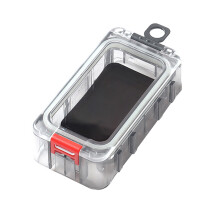 Tackle Box Fishing Portable Fishing Tackle Storage Box Water Resistant Magnetic Black red