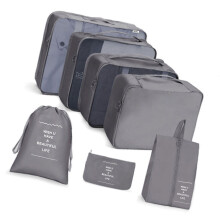 7x/Set Luggage Organiser Travel Organiser Suitcase Organiser Bag for Clothes Gray