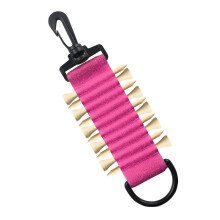 Golfing Tees Holder with 10 Holes and Belt Clip Golfing Organizers Accessory Pink