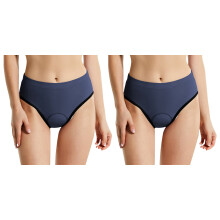 Women's Breathable Cycling Underwear 2 Pack, High Waist Liner Shorts Dark blue 5