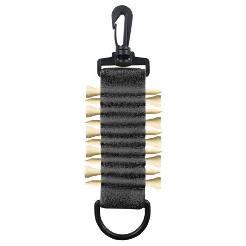 Golfing Tees Organizers with Keychain Hook Hold 10 Golfing Tees Black
