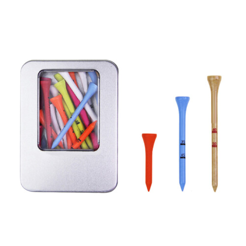 1 Box Multicoloured Golf Tees Wood Golf Tees with Storage Case 42/70/83mm