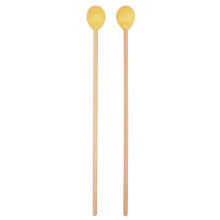 Wooden Handle Wool Ball Drumstick Marimba Mallet Percussion Musical Instruments Yellow