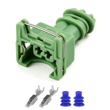 2 Pin Wiring Repair Plug Kit with Plastic Housing Parts Daily 282189-1 282762-1 Green