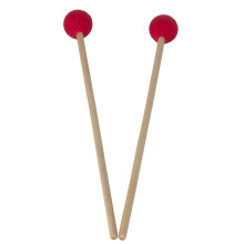 Wooden Handle Wool Ball Drumstick Marimba Mallet Percussion Musical Instruments Red