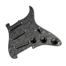 Single Coil Pickup Prewired Loaded Pickguard Electric Guitar Replacement Parts Black