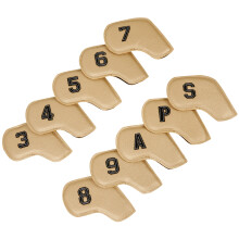 10Pcs Waterproofs Golfs Iron Head Cover Rod Head Cases Golfs Accessories Beige