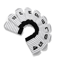 10Pcs Golfing Mallet Putter Head Cover Golfing Club Putter Knitted Headcover White gray
