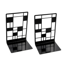 Unique Metal Book Holder Hollow-out Metal Bookend Book Organizer for Office Home