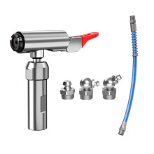 18Mm Grease Coupler Nozzle Lock Clamp Head Carbon Steel Rotating Tip Grease nozzle with 3