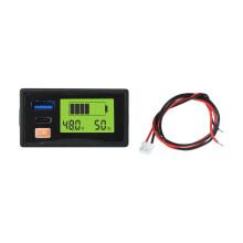 DC12-24V LED Digital Voltages Power Meter Battery Capacity Indicators green light