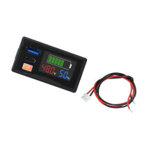 DC12-24V LED Digital Voltages Power Meter Battery Capacity Indicators Colorful light