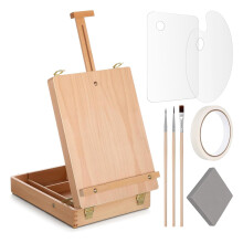 Portable Art Easel Case Set for Student Drawing and Study Use