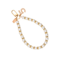 Sophisticated Bag Decoration Pendant Simulated Pearls Chain for Fashion Lover K1960
