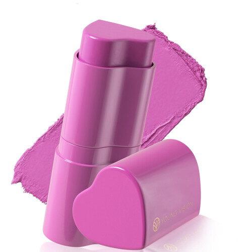 Multi Use Blush Stick with Heart-shaped Lip And Cheeks Easy Blend Cream Blush 06