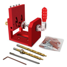 9mm/0.35In Oblique Hole Punching Locator Puncher Hole Woodworking Tools Aids Set two