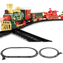 Toddlers Christmas Train and Track Playset Educational Puzzle Toy Electric Train