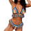 Women Swim Wear Set String Top and Side Adjustable Bottom L 1