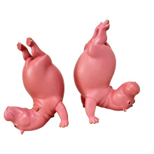 Hippo Bookend,Resin Decorative Bookends Fantasy Themed Book Holders Home Decors D