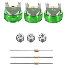 Universal Aircap Set Nozzle Replace Nozzle Diameters 1.4 1.7 2 mm Black Green Green