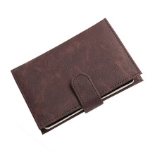 Modern Passport Case Convenient Travel Wallet with Multiple Pockets Card Holder Brown