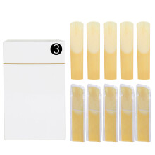 10Pcs Wood Saxophone Mouthpiece Reed  Altos/Soprano Saxophone Reed Easy to Treble No. 3
