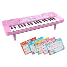 Compact Electronic Piano Toy 37 Key Home Practice Music Instrument Toy for Child Pink