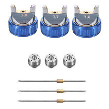 Nozzle Gravity Pneumatic Air Paint for Car Auto 3 Sizes 1.4mm 1.7mm 2.0mm Home Blue